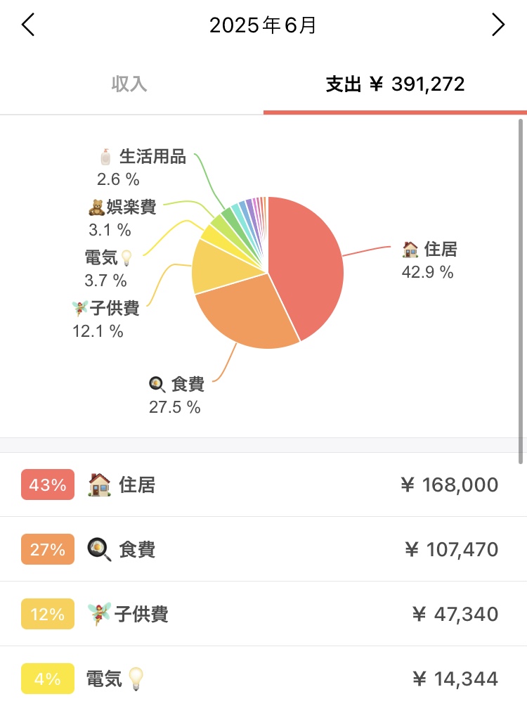 2025年6月家計簿