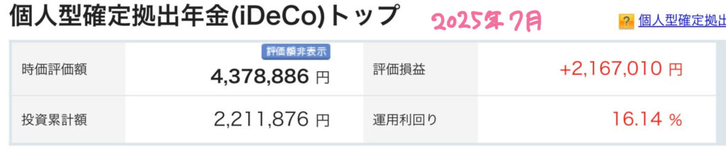 iDeCo2025年7月