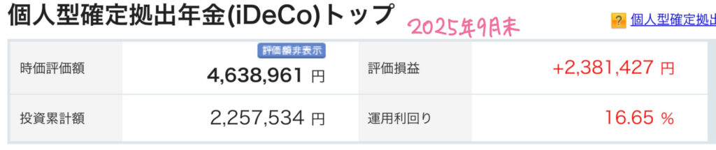 iDeCo2025年9月